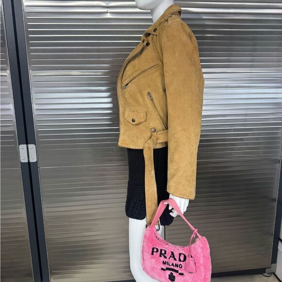 Prada 2000 Re-Edition Terry Cloth Mini Pink Women's Bag - Picture 13 of 13